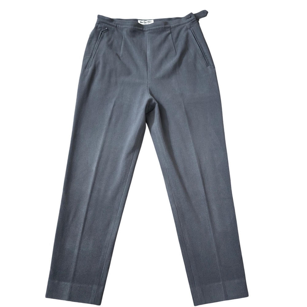 Black & White Sportswear‎ Gray Ribbed Straight Pants Made in Japan Size LL HH06